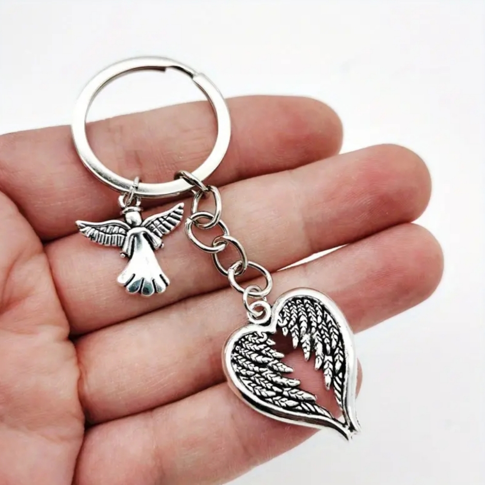 Angel Wings Key Chain keychain silver
